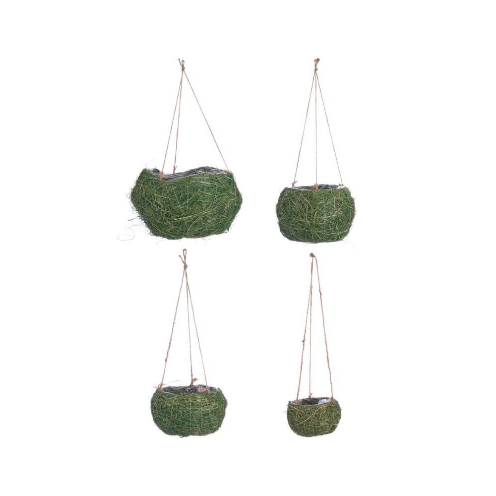 SET 4 CESTI PAGLIA GREEN 35X23